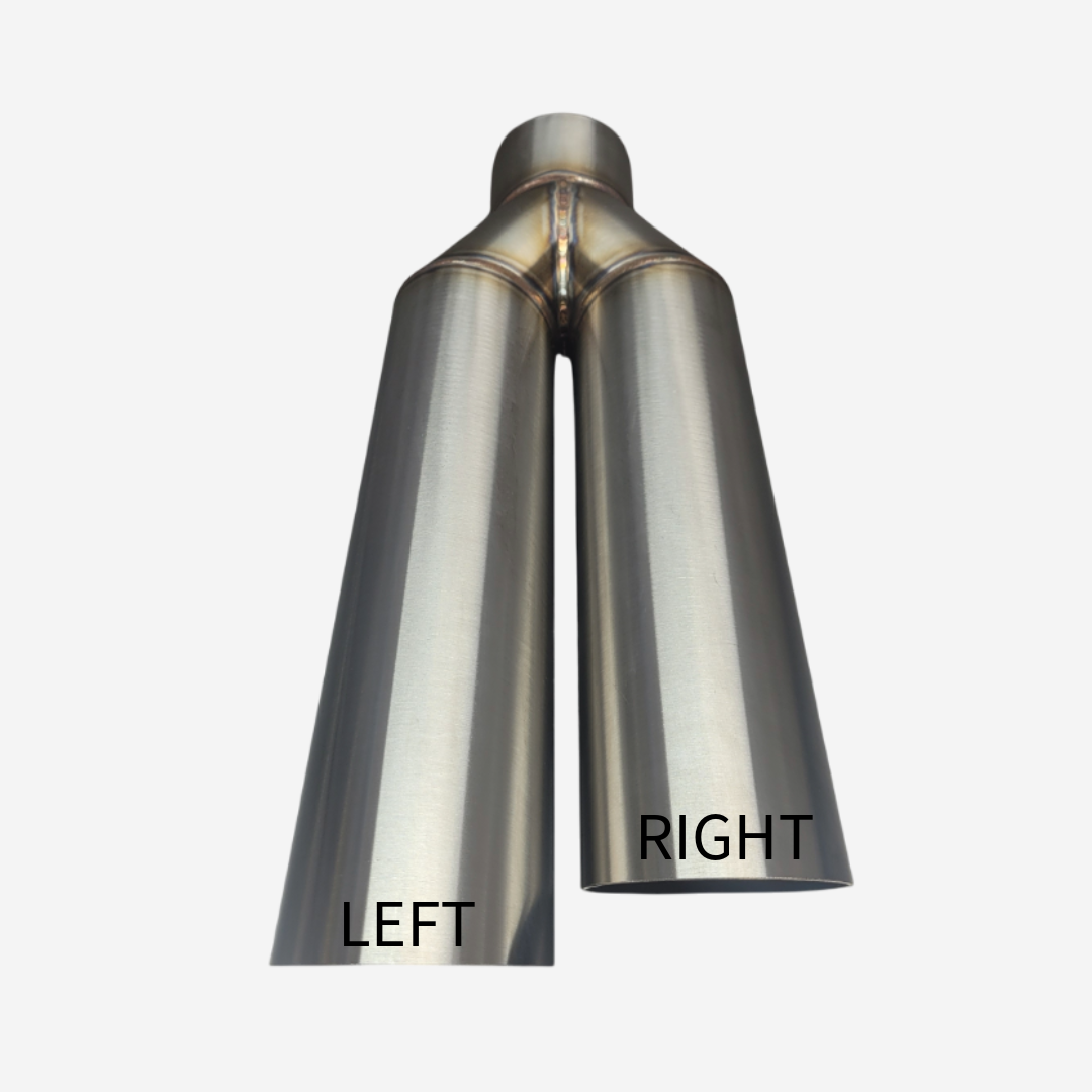 Slash Cut Staggered Shotgun Exhaust Tip